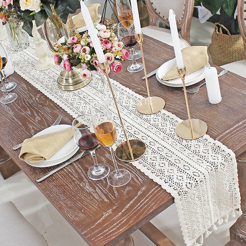 Crochet Hollow Lace Table Runner